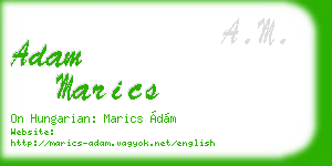 adam marics business card